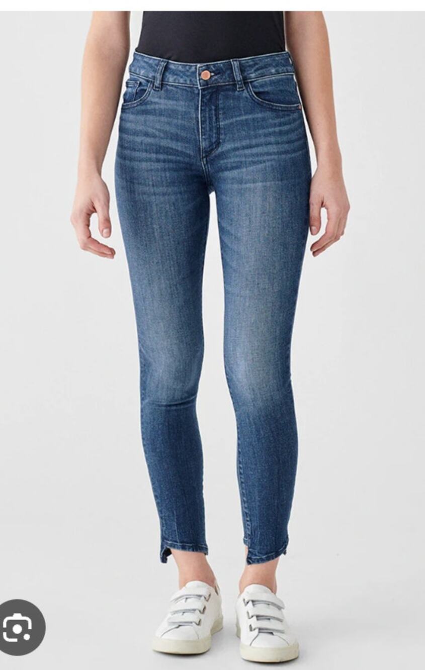 NWOT DL1961 FLORENCE ANKLE MID RISE SKINNY Instasculpt Size 26 Blue Jean